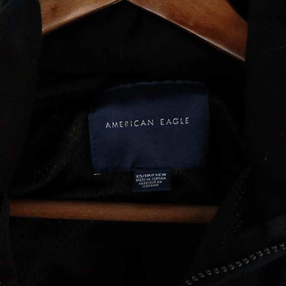 American Eagle Bomber jacket Womens Small Green Camo Full Zip Streetwear Fleece - Picture 10 of 11